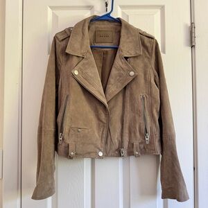 Suede tan leather jacket size medium Blank NYC western boho